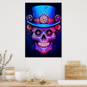 Suiker Schedel Afbeeldingen Cool Guy in een hoge h Poster (Keuken)
