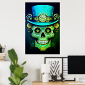Suiker Schedel Afbeeldingen Cool Guy in een hoge h Poster (Thuiskantoor)