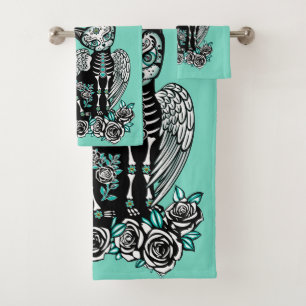 Suiker schedel bad handdoek