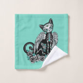 Suiker schedel bad handdoek (Wasdoekje)