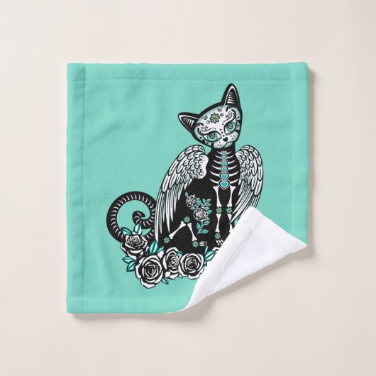 Suiker schedel bad handdoek (Wasdoekje)