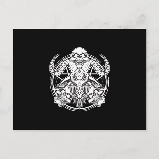 Suiker Schedel Baphomet Geit Cadeau Uitnodiging Briefkaart (Voorkant)