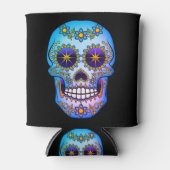 Suiker Schedel Blauwe Bloem Koeler (Voorkant)