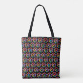 Suiker Schedel Bloem Tote Bag (Achterkant)