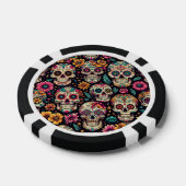 Suiker Schedel Bloesems Poker Chips (Enkel)