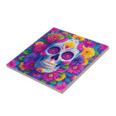 Suiker Schedel Calavera Dag Van De Doden Keramisch Tegeltje (Zijkant)