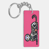 Suiker Schedel Calavera Hond III Sleutelhanger (Voorkant Links)