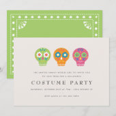 Suiker Schedel Costume Feest Kaart (Voorkant / Achterkant)