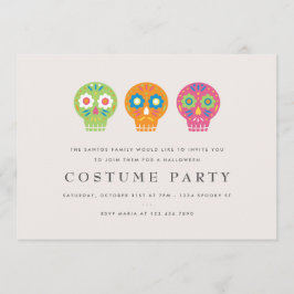 Suiker Schedel Costume Feest Kaart