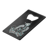 Suiker schedel creditkaart flessenopener (Voorkant Gekanteld)