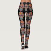 Suiker schedel Dag van de dode JOUW NAAM Leggings (Achterkant)