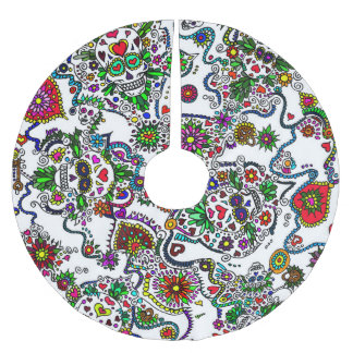 Suiker Schedel Dag Van De Doden Boom Kleed Kerstboom Rok