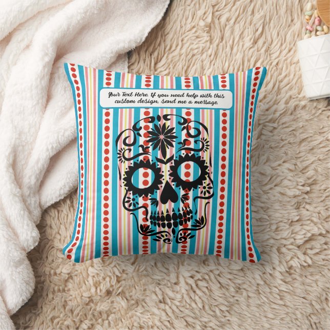 Suiker Schedel Dag van de Doden Día de Muertos Kussen (Deken)