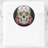 suiker schedel, de Body Shoppe Ronde Sticker (Tas)