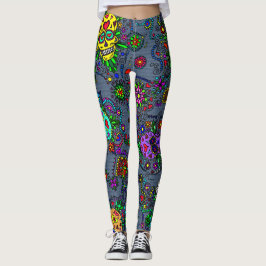 Suiker Schedel Denim Look Dames Broek Leggings