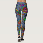 Suiker Schedel Denim Look Dames Leggings (Achterkant)
