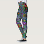 Suiker Schedel Denim Look Dames Leggings (Links)