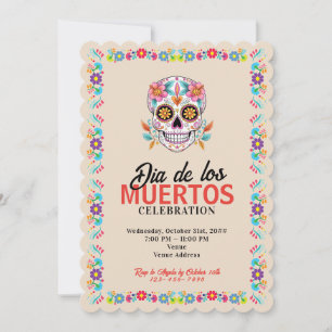 Suiker Schedel Dia de los Muertos Dag van de Doden Kaart