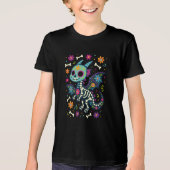 Suiker Schedel Draak - Bewaker van het Hiernamaals Tri-Blend Shirt (Voorkant)