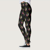 Suiker schedel en bloemen leggings (Links)