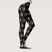 Suiker schedel en bloemen leggings (Rechts)