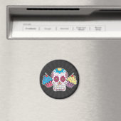 Suiker schedel en cupcakes magneet (Insitu (Vaatwasser))