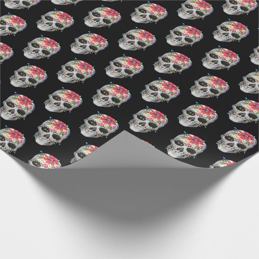 Suiker Schedel en Lichten Wrapping Papier (Hoek)