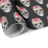 Suiker Schedel en Lichten Wrapping Papier (Rol Hoek)