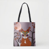 Suiker schedel Fox Tote Bag (Voorkant)