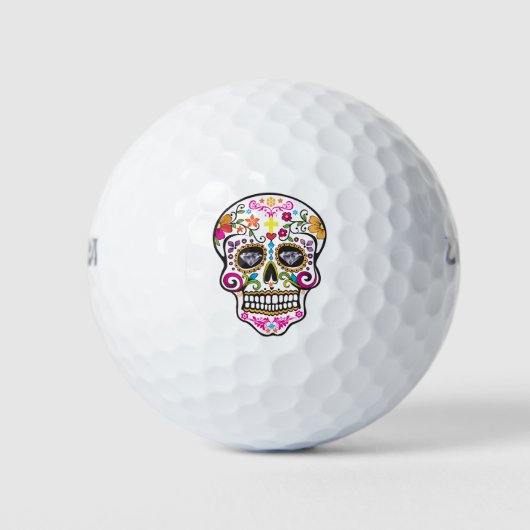 Suiker Schedel Golfballen (Voorkant)