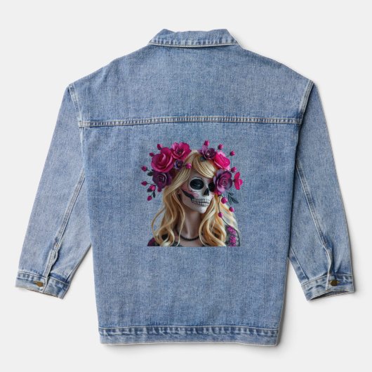 Suiker-schedel jas denim jacket (Achterkant)