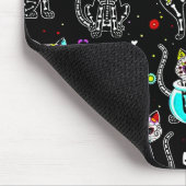 Suiker schedel kat, Dia de los Muertos #16 Muismat (Hoek)