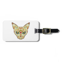 Suiker Schedel Kat - Tatoeage Ontwerp