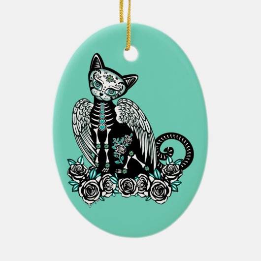 Suiker schedel keramisch ornament (Achterkant)