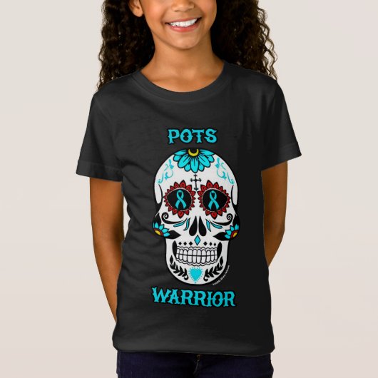 Suiker Schedel/Krijger...POTS T-shirt (Voorkant)