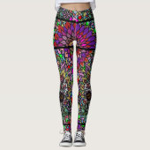 Suiker Schedel Kunst Broek Leggings (Voorkant)