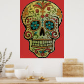 Suiker Schedel Kunst, Dag van de Doden Poster (Keuken)