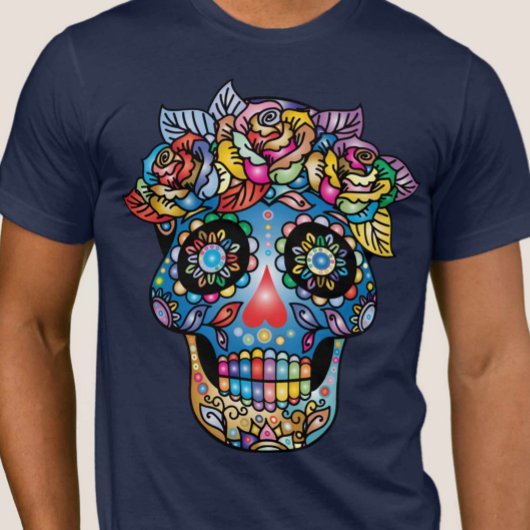 Suiker Schedel Kunst, Dag van de Doden T-shirt