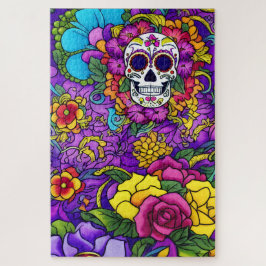 Suiker Schedel Kunst - Día de los Muertos Delight Legpuzzel