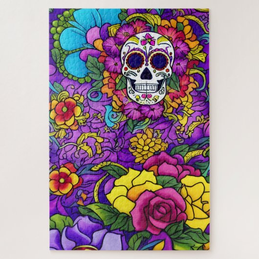 Suiker Schedel Kunst - Día de los Muertos Delight Legpuzzel (Verticaal)