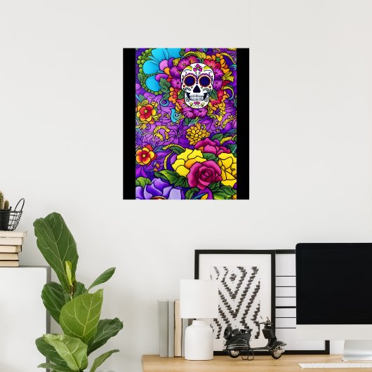 Suiker Schedel Kunst - Día de los Muertos Delight Poster (Thuiskantoor)