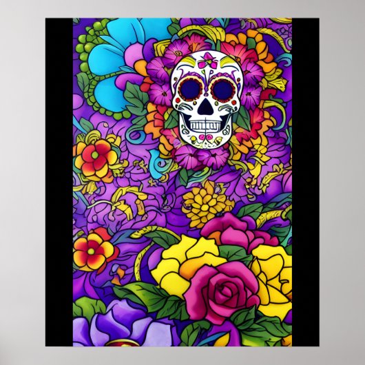 Suiker Schedel Kunst - Día de los Muertos Delight Poster (Voorkant)
