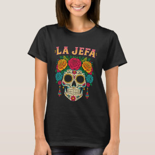 Suiker Schedel La Jefa T-shirt Dames, Dia De Los M
