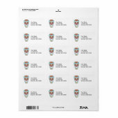 Suiker schedel label (Full Sheet)