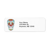 Suiker schedel label (Voorkant)