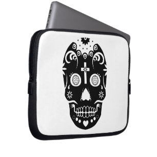 suiker schedel laptop sleeve