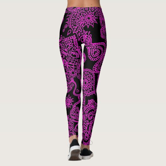 Suiker schedel leggings (Achterkant)