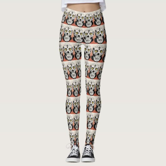 Suiker schedel leggings (Voorkant)
