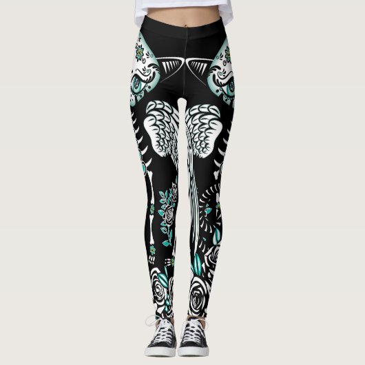 Suiker schedel leggings (Voorkant)