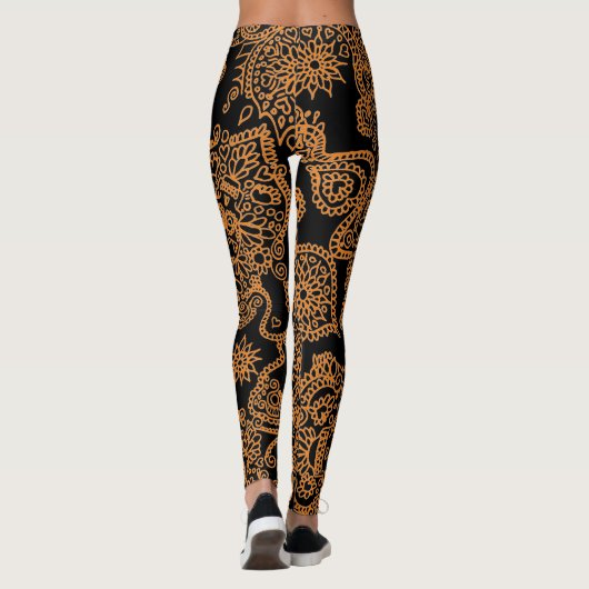 Suiker schedel leggings (Achterkant)